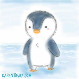 penguin karen tiemy cute animal drawing kawaii illustration cartoon digital sketches 2