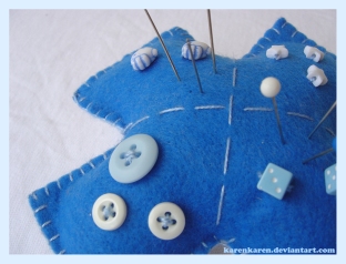 plushies softies felt projects stuffed dolls toy handmade sewing diy soft snuggly karen tiemy blue cross pincushion