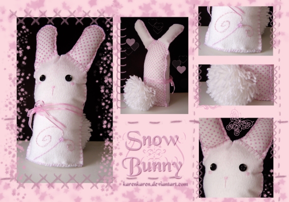 plushies softies felt projects stuffed dolls toy handmade sewing diy soft snuggly karen tiemy white bunny